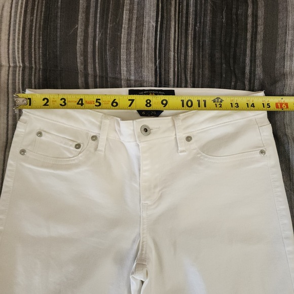 D93 Lucky Brand Lolita Skinny Jeans White Denim Size 6/28 Mid Rise Stretch Slim - Picture 4 of 10